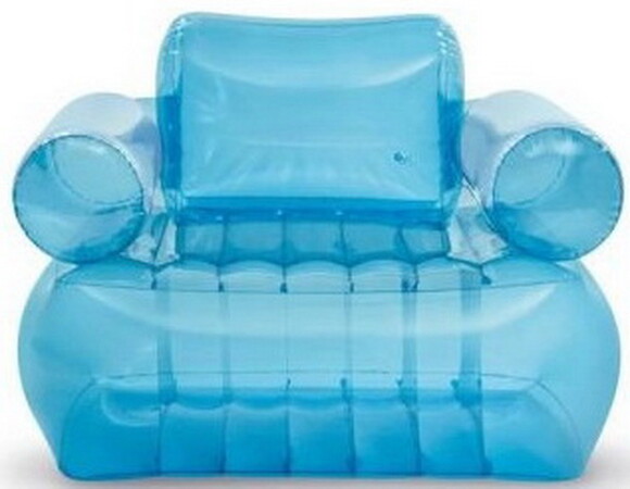 Надувне крісло Intex, 109х107х79 см, блакитне (66503) фото 2