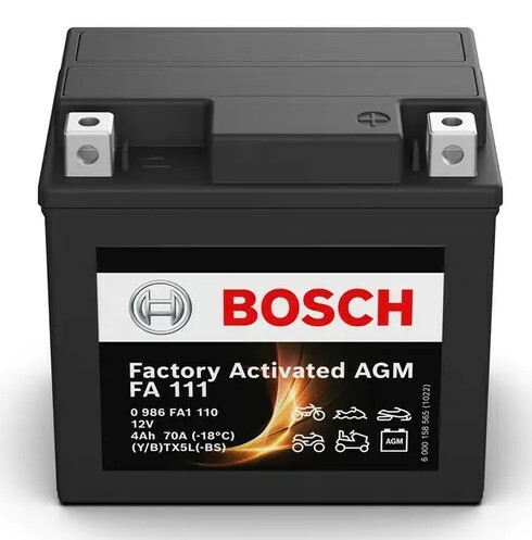 

Мото аккумулятор Bosch 6СТ-4 АзЕ (0 986 FA1 110)