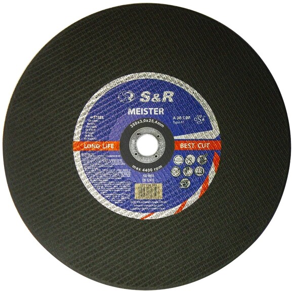Диск відрізний по металу S & R 350 x 3.0 x 25,4 мм A30S BF (131030350)
