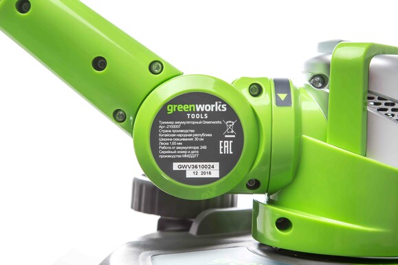 Тример акумуляторний Greenworks G24LT30M (2100007) (без акумулятора і ЗП) фото 9