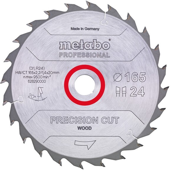 Пильний диск Metabo Precision CutProf 165x20 42WZ 15 град. (628291000)