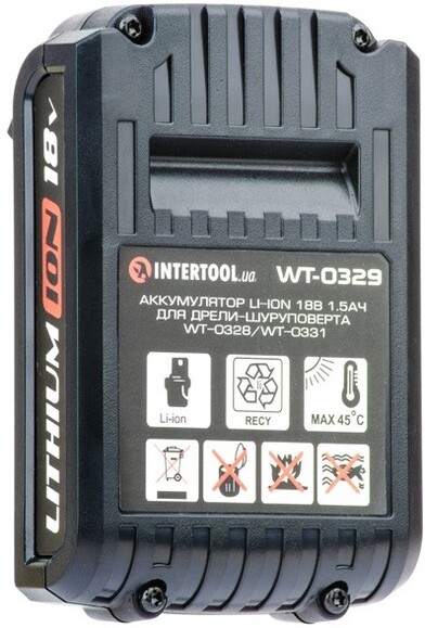 Аккумулятор Intertool Li-Ion 18В 1.5Ач (WT-0329) изображение 6
