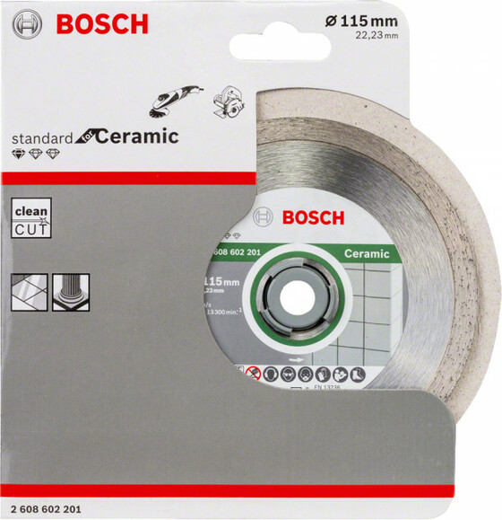Алмазный диск Bosch Standard for Ceramic 115-22,23 мм (2608602201) изображение 2