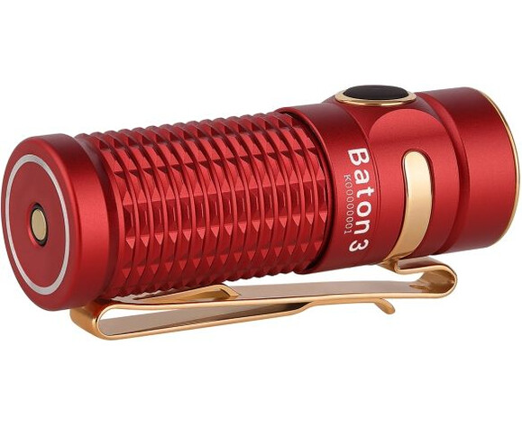 Ліхтар Olight Baton 3 Premium Edition Red (2370.33.24) фото 7