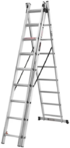 Лестница  алюминиевая трехсекционная LADDER STANDARD 3х8 (190-9308)