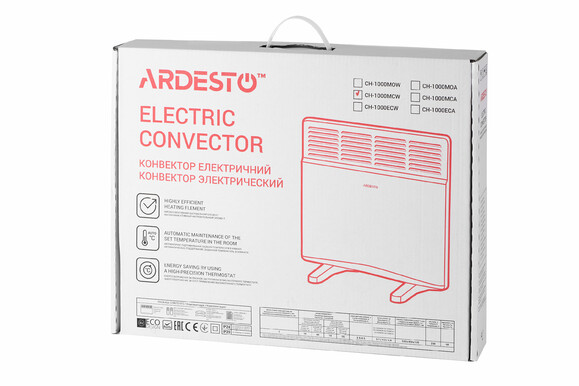 Конвектор електричний Ardesto CH-1000MCW фото 8