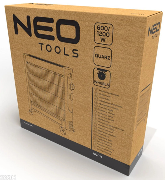 Обогреватель инфракрасный Neo Tools, 1200Вт, кварцевый нагрев. элемент, черный (90-111) изображение 6
