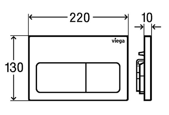 Комплект: інсталяція VIEGA Prevista Dry (771973) + кріплення (460440) + кнопка змиву (773731) фото 3
