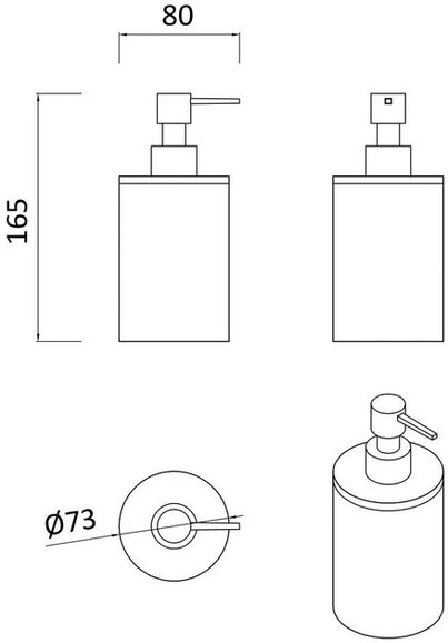 Дозатор для жидкого мыла RJ Poznan (RJAC025-03WO) изображение 2
