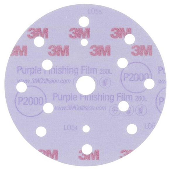 Микротонкий абразивный диск 3M 260L+, 150 мм, P2000, LD861A (51304)
