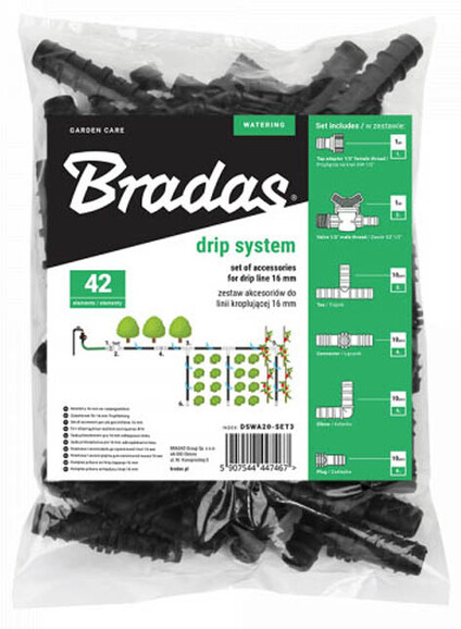 Набор аксессуаров для крапельного полива BRADAS (DSWA20-SET3) изображение 4