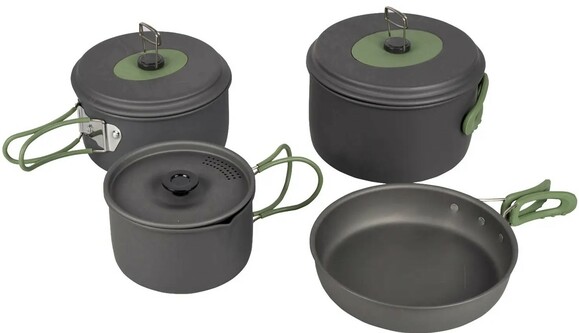 Набір посуду Bo-Camp Explorer 4 Pieces 19 Hard Anodized Grey/Green (DAS302733)