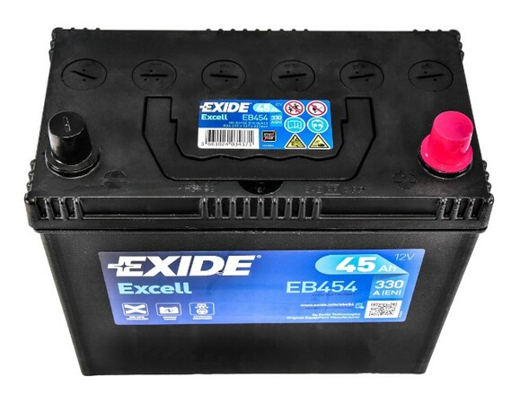 Аккумулятор EXIDE EB454 Excell, 45Ah/330A изображение 3