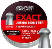 Пули пневматические JSB Exact Jumbo Monster Redesigned SHALLOW, калибр 5.5 мм, 200 шт (1453.06.15)