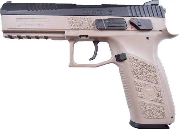 Пістолет пневматичний ASG CZ P-09 (black/fde) (2370.28.77) фото 2