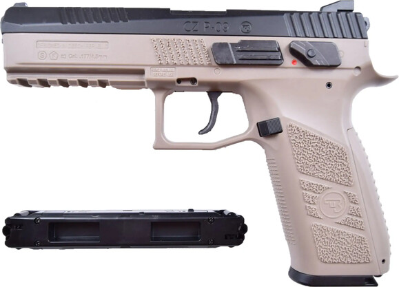 Пістолет пневматичний ASG CZ P-09 (black/fde) (2370.28.77) фото 4