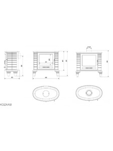 Чавунна піч Kratki KOZA K8 (KOZA/K8) фото 3