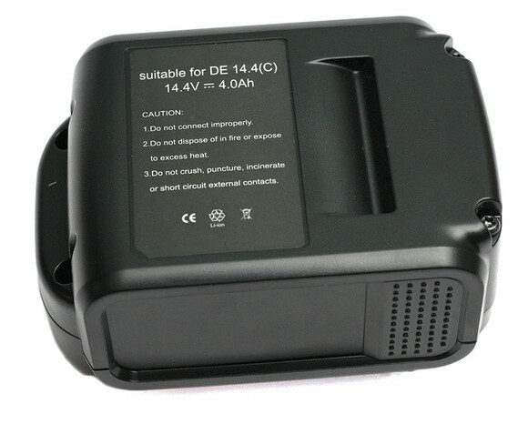 Аккумулятор PowerPlant для шуруповертов и электроинструментов DeWALT GD-DE-14.4(C), 14.4 V, 4 Ah, Li-Ion (DV00PT0006) изображение 2