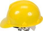 Каска Vorel для захисту голови жовта з матеріалу HDPE (74172)