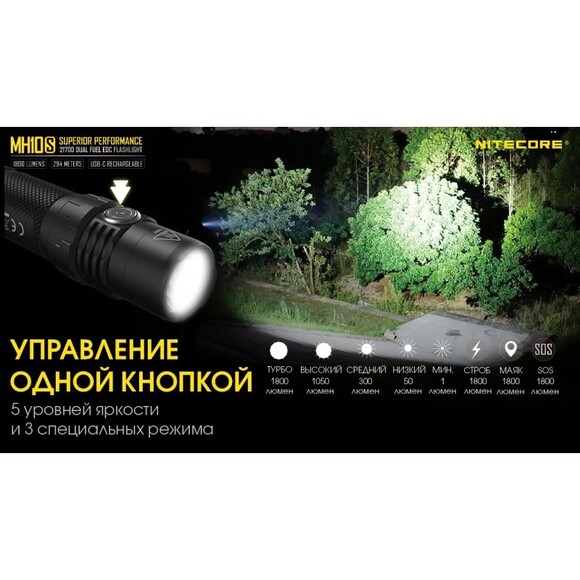 Карманный фонарь Nitecore MH10S (6-1038_s) изображение 13