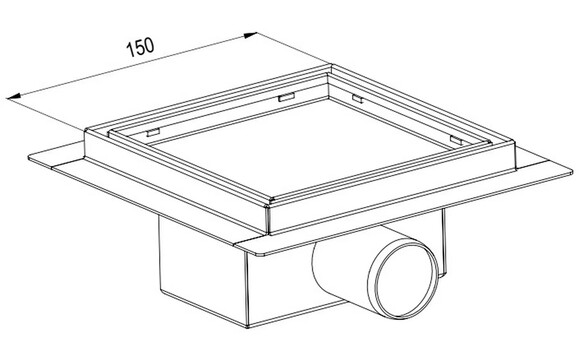 Душовий трап IMPRESE i-FLOW i13, 150х150 мм (d44150S13) фото 2