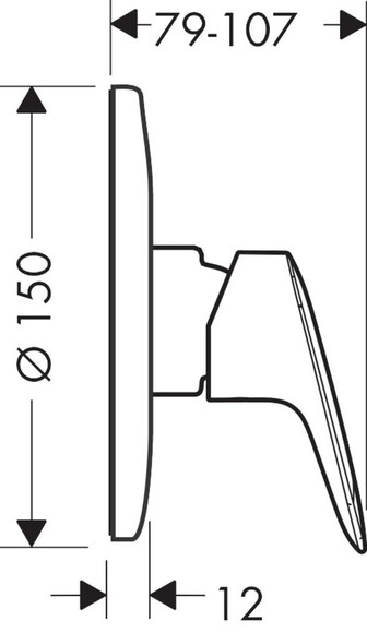 Смеситель для душа Hansgrohe Logis 71666000, скрытый монтаж изображение 2