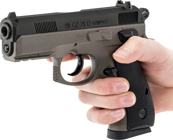 Страйкбольний пістолет ASG CZ 75D Compact FDE Spring, калібр 6 мм (2370.41.27) фото 8