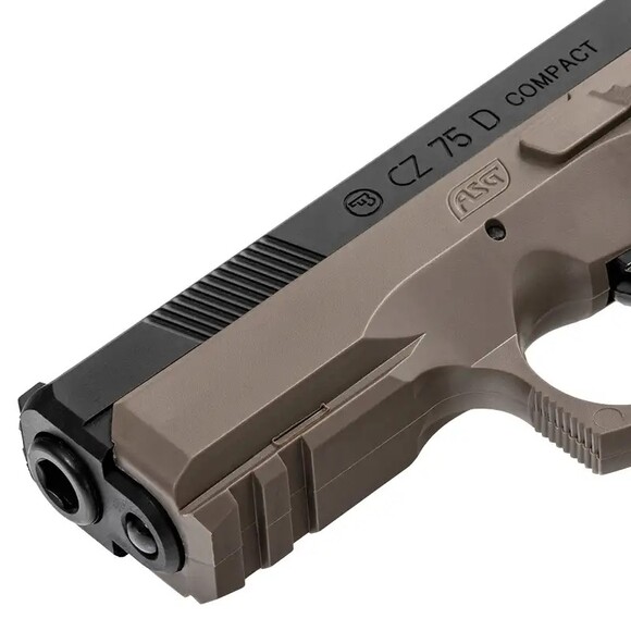 Пистолет страйкбольный ASG CZ 75D Compact FDE Spring, калибр 6 мм (2370.41.27) изображение 6