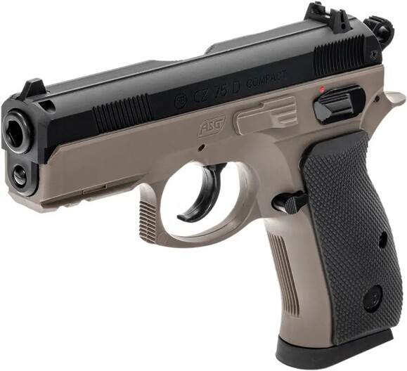 Страйкбольний пістолет ASG CZ 75D Compact FDE Spring, калібр 6 мм (2370.41.27) фото 7