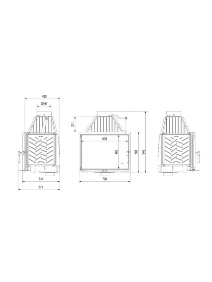 Каминная топка Kratki ZOSIA ECO 12 (ZOSIA/PF) изображение 8