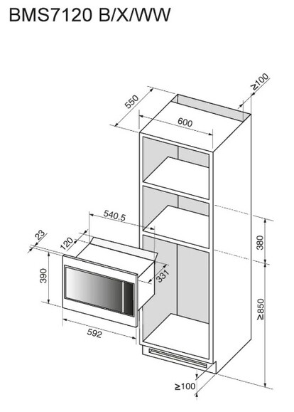 Микроволновая печь встраиваемая Brandt (BMS7120B) изображение 3