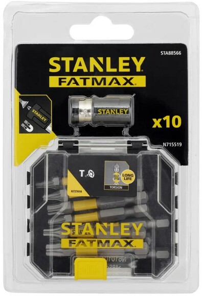 Набір біт STANLEY FatMax, Torx, 50 мм, 10 шт, кейс (STA88566) фото 3
