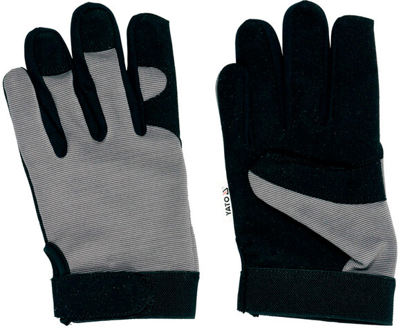 Перчатки Yato черно-серые "размер 8" (YT-74651) изображение 2