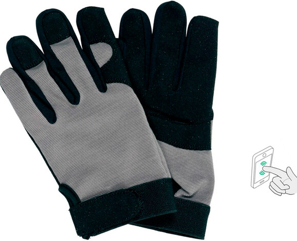 Перчатки Yato черно-серые "размер 8" (YT-74651) изображение 3