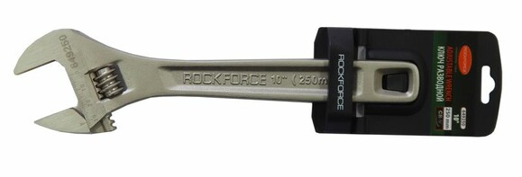 Ключ разводной Rock FORCE Profi CRV 10"-250мм захват 0-30мм на пластиковом держателе RF-649250
