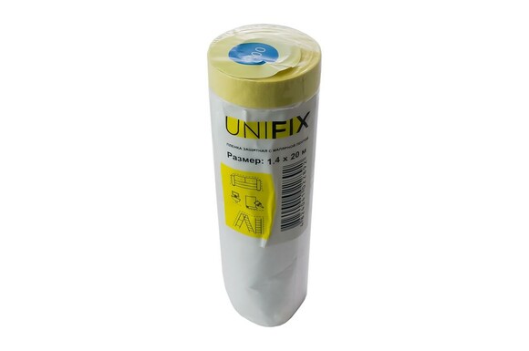 Пленка защитная с малярной лентой UNIFIX 1.4х20 м (PLM-140020)