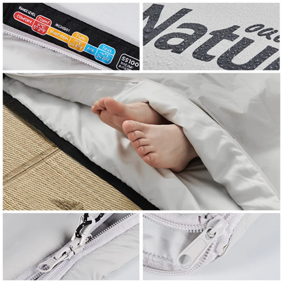Спальний мішок з подушкою Naturehike NH22MSD01, сірий фото 6