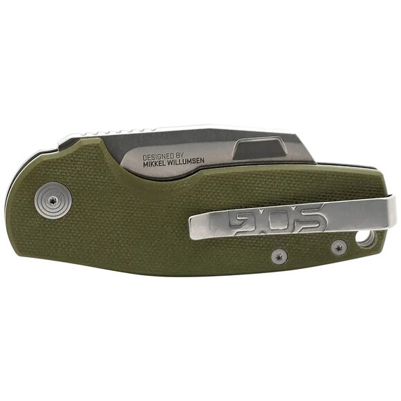 Складной нож SOG Stout SJ (cleaver/OD green/stonewash) (SOG 16-03-06-57) изображение 4