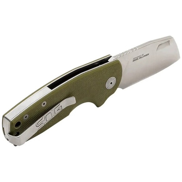 Складной нож SOG Stout SJ (cleaver/OD green/stonewash) (SOG 16-03-06-57) изображение 5
