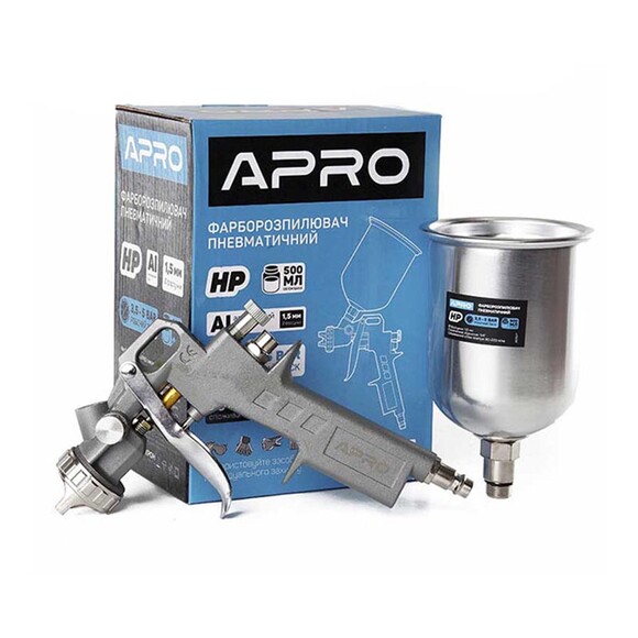 Пневмокраскопульт APRO HP 1.5 мм, 500 мл (850021) изображение 3