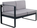 Двухместный диван OXA desire, правый модуль, серый гранит (40030004_14_58)