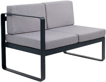 Двухместный диван OXA desire, правый модуль, серый гранит (40030004_14_58)