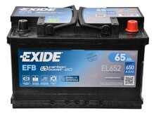 Аккумулятор EXIDE EL652 (Start-Stop EFB), 65Ah/650A
