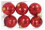 Набор елочных игрушек Jumi 6 см, 6 шт. (красный) (5900410629349)