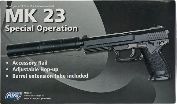 Пистолет страйкбольный ASG MK23 Green Gas, калибр 6 мм (2370.43.45) изображение 7