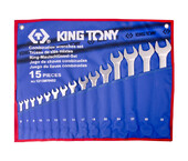 Набір комбінованих ключів King Tony 1215MRN02 (15 предметів)