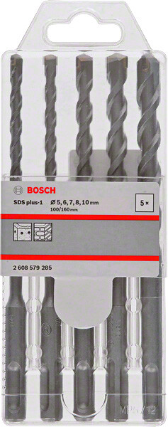 

Набор буров Bosch SDS plus-1 5/6/7/8/10x160 мм (2608579285)