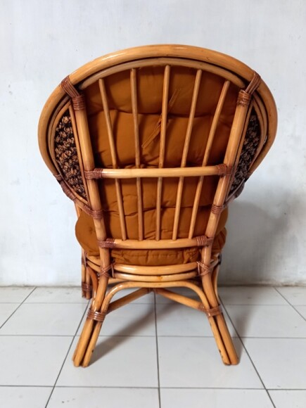 Комплект CRUZO Копакабана Гиацинт темно-медовый из натурального ротанга, софа-2, 2 кресла, кофейный столик со стеклом, темно-горчичная мягкая часть (km27040) изображение 8