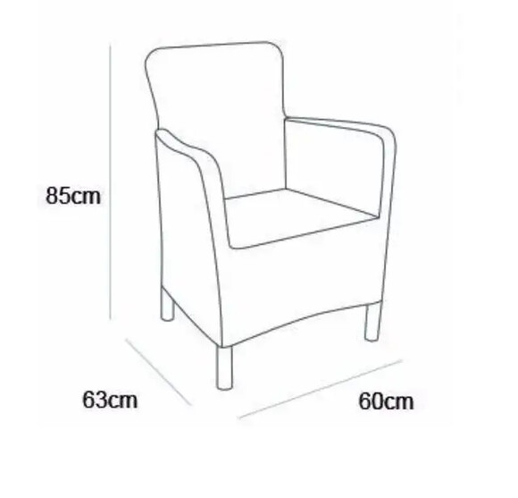 Пластиковое кресло Keter Trenton Dining (226453) изображение 6