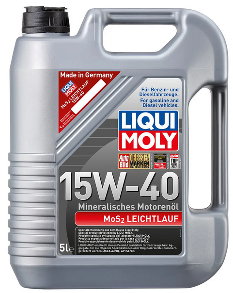 

Мінеральна моторна олива LIQUI MOLY MoS2 Leichtlauf SAE 15W-40, 5 л (2571)